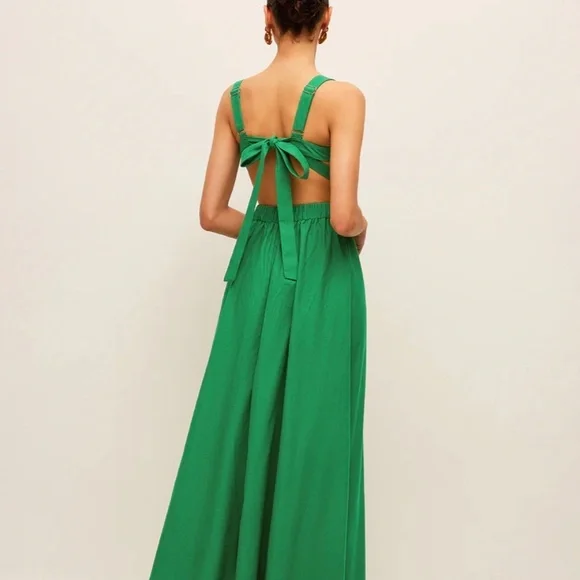 COMMENSE COTTON AND LINEN BACK TIE DETAIL DRESS SIZE M - Picture 4 of 11